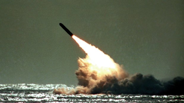 A Trident II missile launch.