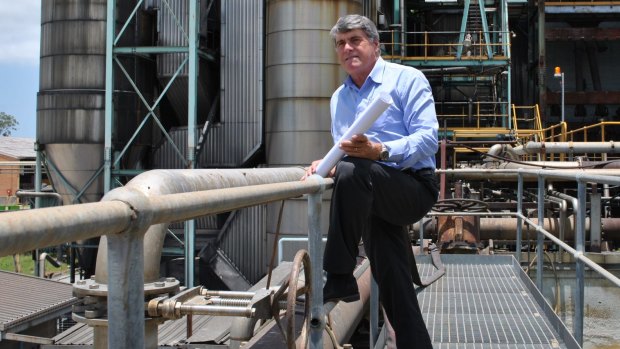 Moreton Bay mayor Allan Sutherland at the old Petrie paper mill, which will be converted into a university precinct.