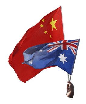 China and Australia flag