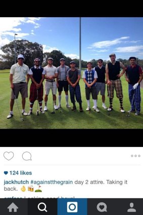 This picture is from the trip in question. There is no evidence that any player in the photos has ever used drugs. They are being published simply to illustrate that players were indeed taking part in a team trip. Gold Coast club administrators are investigating claims.
