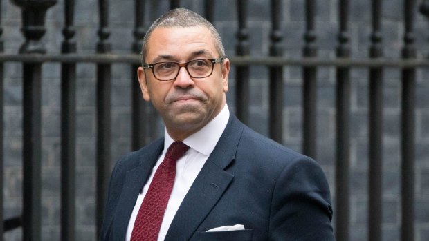 James Cleverly, incoming deputy chairman of the Conservative Party, arrives at number 10 Downing Street.