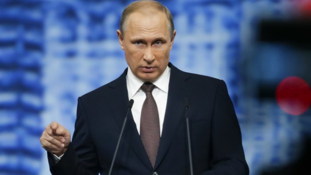 Russian President Vladimir Putin speaks at the St. Petersburg International Economic Forum on Friday.