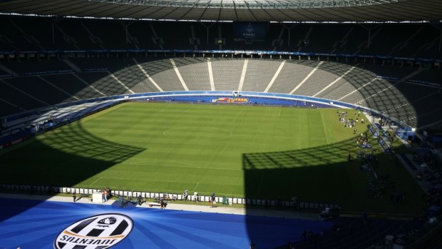 Berlin's Olympic Stadium ahead of the UEFA Champions League final between Juventus and Barcelona.