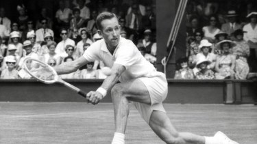 Rod Laver at Wimbledon in 1960.