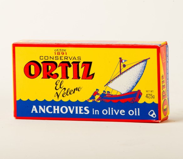 Ortiz anchovies in olive oil.