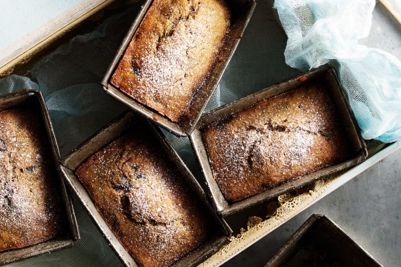 Mini choc-banana cakes.