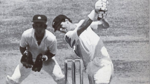 In his prime: Dean Jones steps out to lift Shivlal Yadav to the fence on the second day of the Tied Test against India in 1986.