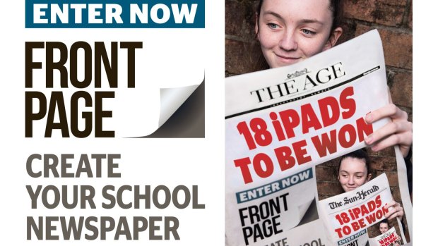 Front Page is the new newspaper competition for schools.