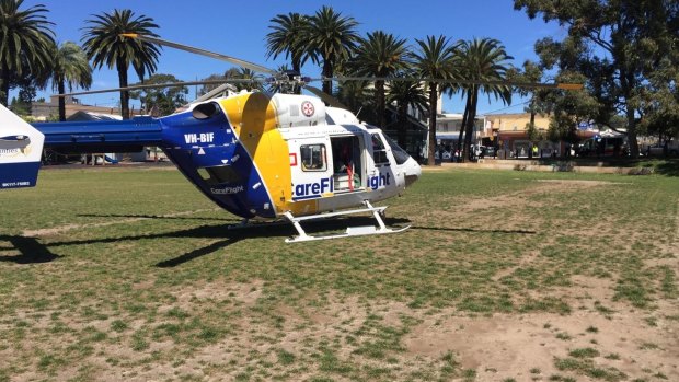 A CareFlight helicopter was called to Eastwood to help treat the injured girl.