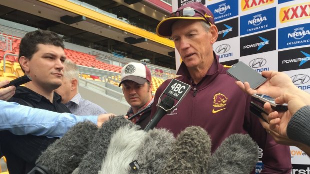 Wayne Bennett speaking to media ahead of the Broncos' qualifying final against the Cowboys.