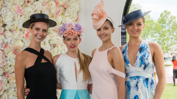 Models show off the various trends for (from left) Derby Day, Cup Day, Oaks Day and Stakes Day.