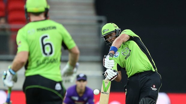 Jacques Kallis playing for the Sydney Thunder  in the Big Bash League last summer.