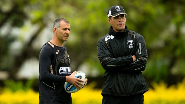 Football whisperer: Joe Wehbe (left) and Stephen Kearney during their time together with the New Zealand national team.