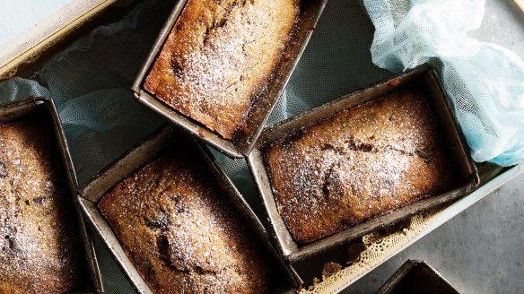 Mini choc-banana cakes.