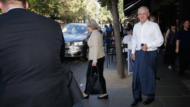 The Prime Minister, Malcolm Turnbull, in Melbourne on Saturday.