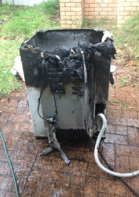 The Samsung washing machine from a fire near Port Stephens.