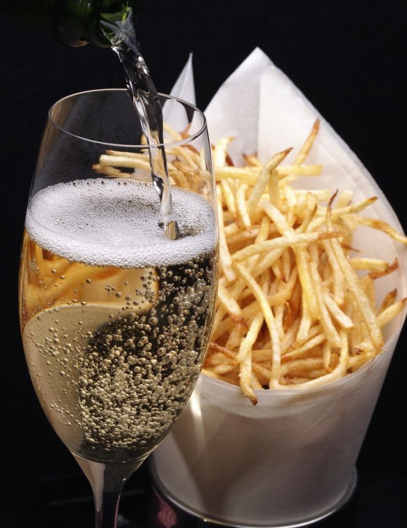 John Noble: 'French fries are one of the best combinations with champagne.'