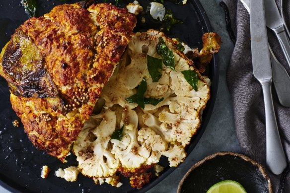 Use your favourite curry powder to flavour this roasted cauliflower.