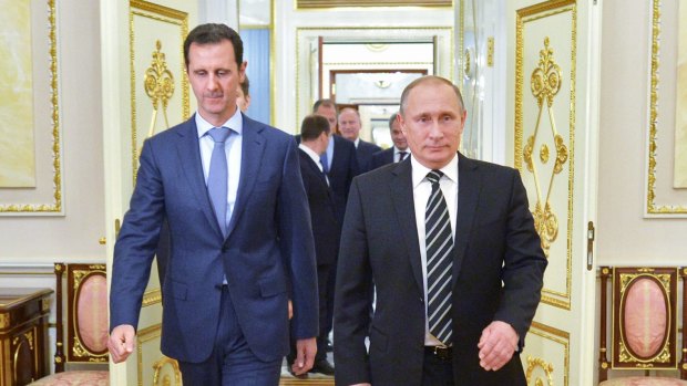 Syrian President Bashar al Assad and his Russian counterpart, Vladimir Putin. 