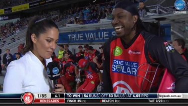 Chris Gayle Makes Lewd Remarks In Interview With Female Newspaper Reporter Chris gayle post wicket interview with mel mclaughlin. chris gayle makes lewd remarks in