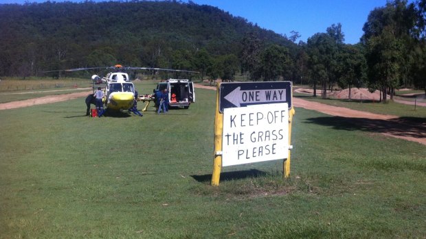 An 11-year-old boy has been airlifted by RACQ CareFlight Rescue following a motocross accident at Glen Echo Park, north west of Gympie