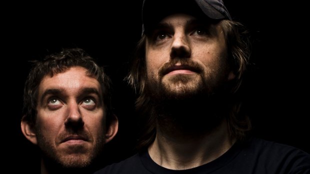Atlassian's billionaire founders front Mike Cannon Brookes and Scott Farquhar.