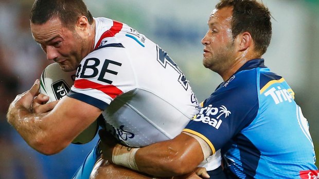 Holding on tight: Boyd Cordner carries the ball.