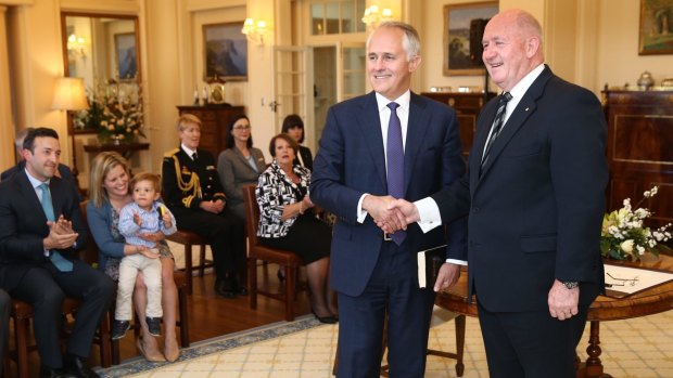 Malcolm Turnbull is sworn in as the 29th Prime Minister of Australia by Governor-General Sir Peter Cosgrove.