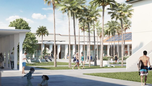 Artist's impression of the northern courtyard upgrades as part of the $15.2 million Bondi Pavilion makeover.