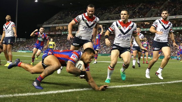 Fightback: Ken Sio replies for the Knights.