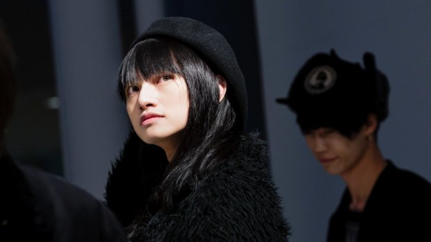 Toman Sasaki, a model and pop band member who regards his look as genderless, during a performance with his group in Kawasaki, Japan, Nov. 3, 2016. Just as some American men have embraced makeup, young Japanese men are bending gender norms, a big step in a culture where genders hew strictly to convention. (Ko Sasaki/The New York Times)