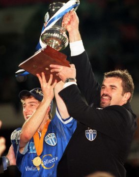 Postecoglou after winning the NSL title with South Melbourne.
