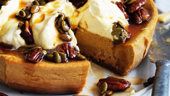 Adam Liaw's slow-cooker winner: Pumpkin pie cheesecake.