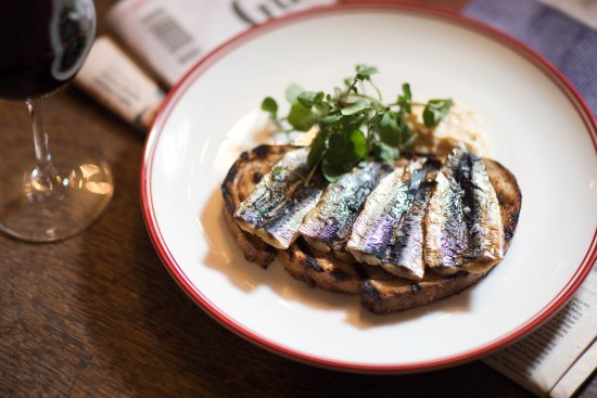 Sardines on toast at The Duke of Clarence, Sydney.