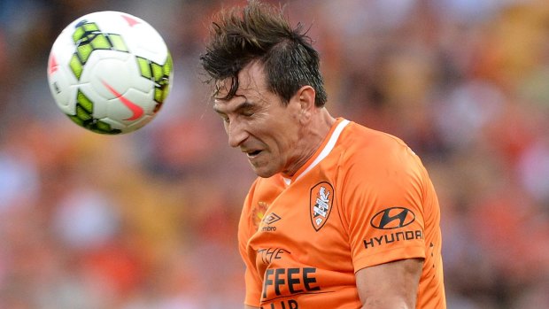 Roar defender Shane Stefanutto in Brisbane's opening round A-League defeat against Adelaide.