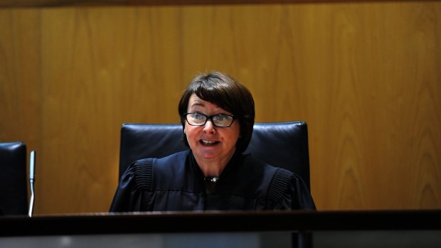 At work: ACT Chief Magistrate Lorraine Walker in court.
