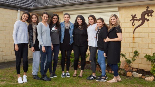 <i>Family Rules</I>' sisters: Shenika (left, 27), Aleisha (17), Helen (26), Angela (29), Kiara (22), Sharna (20), Jessica (14), Hannah (12) and Kelly (23).