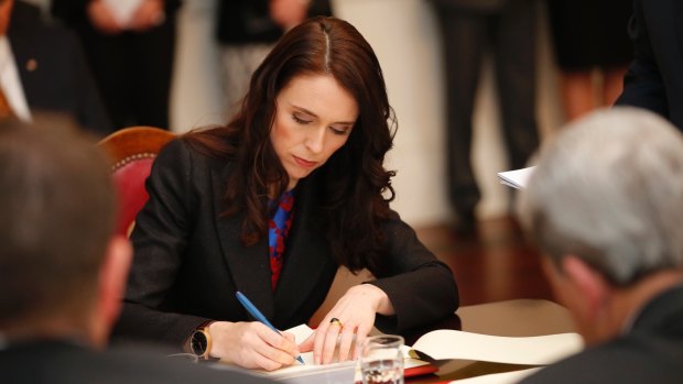 Jacinda Ardern was sworn in on Thursday.