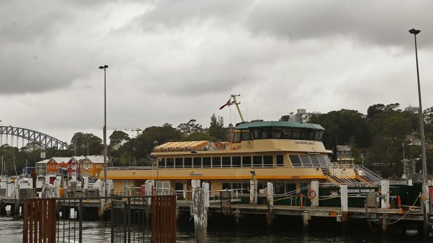 The Catherine Hamlin berthed at the Balmain shipyard late last week.