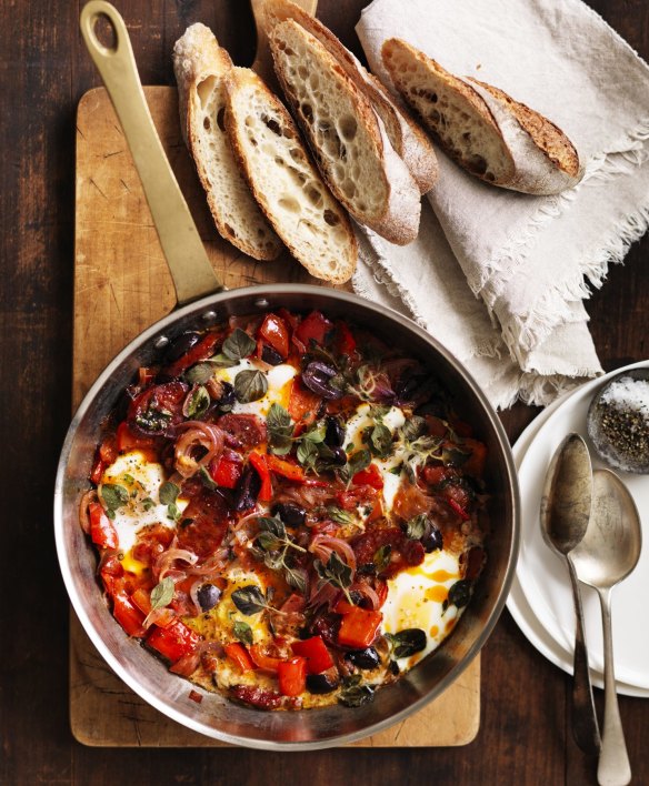 Neil Perry's baked eggs are a perfect Sunday supper.