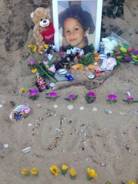 A memorial to Chayce Kofe on Pearl Beach.  