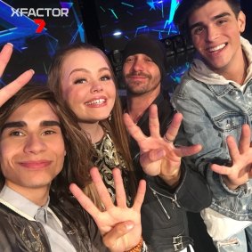 <i>X Factor Australia</i> 2016 finalists Isaiah Firebrace, Amalia Foy, Vlado Saric and Davey Woder.