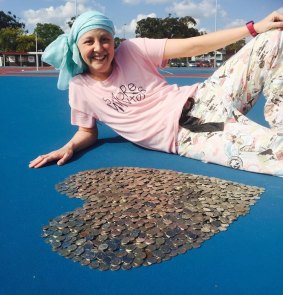 Connie Johnson asked Canberrans to bring their five cent coins to the Lyneham netball courts on Wednesday.