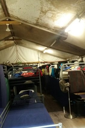 Tents at the centre.