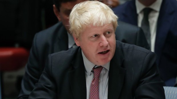 Boris Johnson, the UK's foreign secretary, speaking during a UN Security Council meeting on Wednesday.