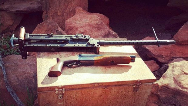 The machine gun believed to be from WW2 was found in a cave in Kalbarri recently.