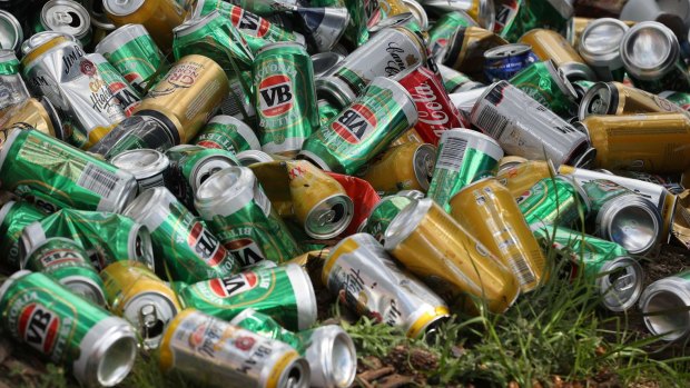 Time to clean up: A container deposit scheme will be introduced in the ACT next year. 