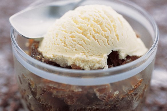 Top the granita with ice-cream or whipped cream.