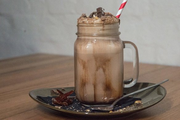 Holla's peanut butter boozy shake.