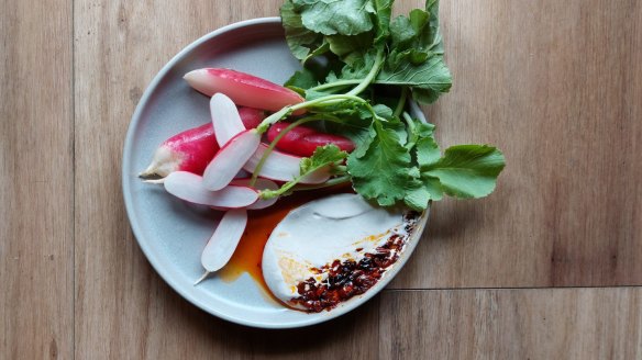 Radishes with sunflower seed and miso cream is one of Bar Thyme's most popular dishes.